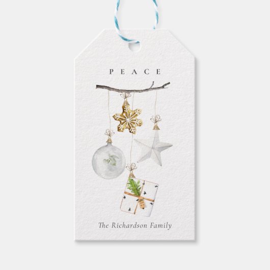 Weihnachtsschmuck Star Cookie Chime Frieden Geschenkanhänger (Vorderseite)