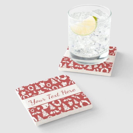 Weihnachtsschmuck Steinuntersetzer (Seitenansicht)