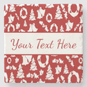 Weihnachtsschmuck Steinuntersetzer (Vorderseite)