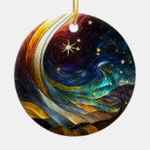 Weihnachtsschmuck Stilisierte Comet Illustration (Vorne)
