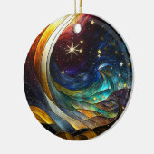 Weihnachtsschmuck Stilisierte Comet Illustration (Links)