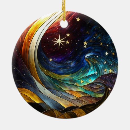 Weihnachtsschmuck Stilisierte Comet Illustration (Hinten)