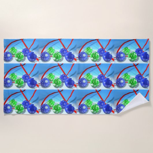 Weihnachtsschmuck Strandtuch (Vorderseite)