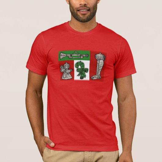Weihnachtsschmuck T-Shirt (Vorderseite)