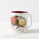 Weihnachtsschmuck-Tasse Zweifarbige Tasse (VorderseiteRechts)