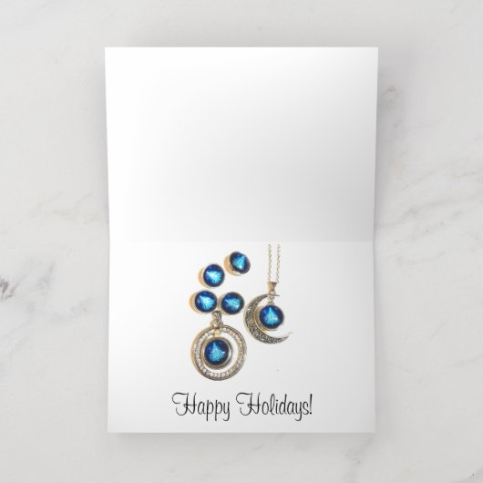 Weihnachtsschmuck Tree blau schwarzer heller Mond (Innen Mitte)