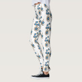 Weihnachtsschmuck Tree blau schwarzer heller Mond Leggings (Links)