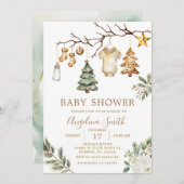 Weihnachtsschmuck TrewWinter Floral Baby Dusche Einladung (Vorne/Hinten)