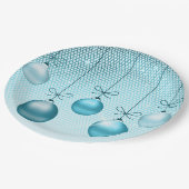 Weihnachtsschmuck Türkis ID251 Pappteller (Schrägansicht)