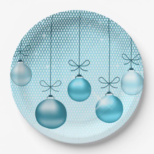 Weihnachtsschmuck Türkis ID251 Pappteller (Vorderseite)