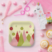 Weihnachtsschmuck und Bäume Pappteller (Party)