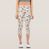 Weihnachtsschmuck und Friedenszeichen Capri Leggings (Vorderseite)