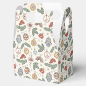 Weihnachtsschmuck und Friedenszeichen Geschenkschachtel (Geöffnet)