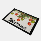 Weihnachtsschmuck und Grün Türmatte Matte (Schrägansicht)