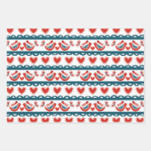 Weihnachtsschmuck und Hirsche Geschenkpapier Set (Vorderseite 3)