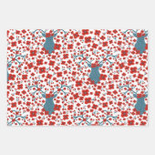 Weihnachtsschmuck und Hirsche Geschenkpapier Set (Vorderseite 2)