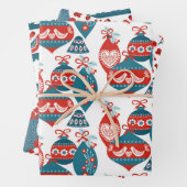 Weihnachtsschmuck und Hirsche Geschenkpapier Set (Beispiel)