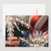 Weihnachtsschmuck und Licht Feiertagskarte (Vorne/Hinten)