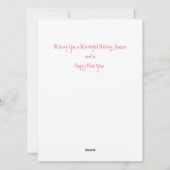 Weihnachtsschmuck und Licht Feiertagskarte (Rückseite)