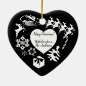 Weihnachtsschmuck und Ornament des weißen Herzens (Hinten)