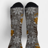 Weihnachtsschmuck und Retromuster Socken (Oben)