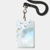 Weihnachtsschmuck und Schneeflocken Ausweis (Rückseite mit Lanyard)