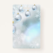 Weihnachtsschmuck und Schneeflocken Ausweis (Rückseite)