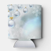 Weihnachtsschmuck und Schneeflocken Dosenkühler (Rückseite)