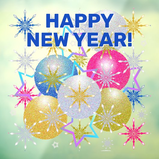 Weihnachtsschmuck und Schneeflocken Fensteraufkleber (Blatt 3)