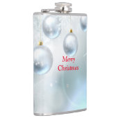 Weihnachtsschmuck und Schneeflocken Flachmann (Rechts)