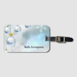 Weihnachtsschmuck und Schneeflocken Gepäckanhänger