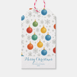 Weihnachtsschmuck und Schneeflocken - Geschenkanhänger