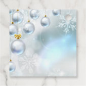 Weihnachtsschmuck und Schneeflocken Geschenkanhänger (Rückseite)