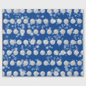 Weihnachtsschmuck und Schneeflocken Geschenkpapier (Flach)