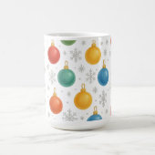 Weihnachtsschmuck und Schneeflocken - Kaffeetasse (Mittel)