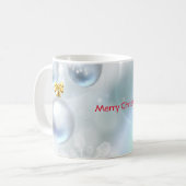 Weihnachtsschmuck und Schneeflocken Kaffeetasse (Vorderseite Links)