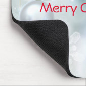 Weihnachtsschmuck und Schneeflocken Mousepad (Ecke)
