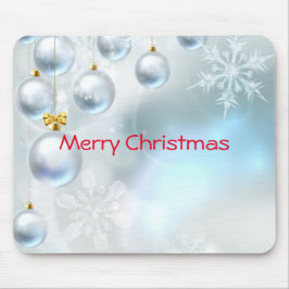 Weihnachtsschmuck und Schneeflocken Mousepad