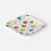 Weihnachtsschmuck und Schneeflocken - Pappteller (Gewinkelt)