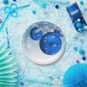 Weihnachtsschmuck und Schneeflocken Pappteller (Party)