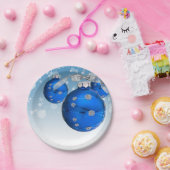 Weihnachtsschmuck und Schneeflocken Pappteller (Party)