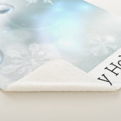 Weihnachtsschmuck und Schneeflocken Sherpadecke (3/4)