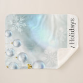 Weihnachtsschmuck und Schneeflocken Sherpadecke (Vorderseite (Horizontal))