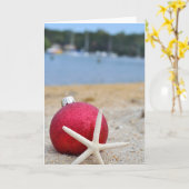 Weihnachtsschmuck und Starfish Sand Karte (Gelbe Blume)