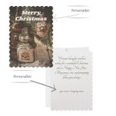 Weihnachtsschmuck und Weihnachtsbaum Feiertagskarte