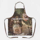 Weihnachtsschmuck und Weihnachtsbaum Schürze (Vorderseite)
