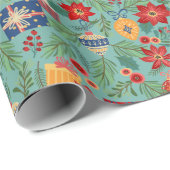 Weihnachtsschmuck und Weihnachtsfeiertage Geschenkpapier (Rolleneckpunkt)