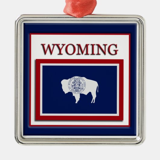 Weihnachtsschmuck unter der Flagge des Wyoming-Sta (Vorne)