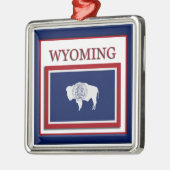 Weihnachtsschmuck unter der Flagge des Wyoming-Sta (Links)