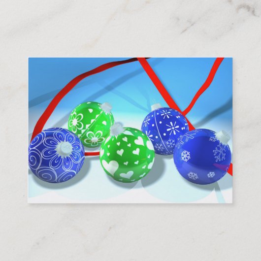 Weihnachtsschmuck Visitenkarte (Rückseite)